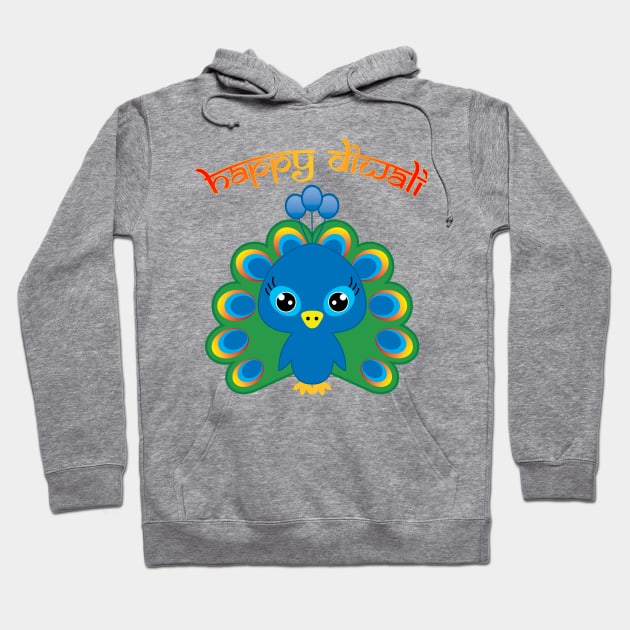 😍 Happy Diwali with cute peacock (girl)😍 Hoodie by FK-UK